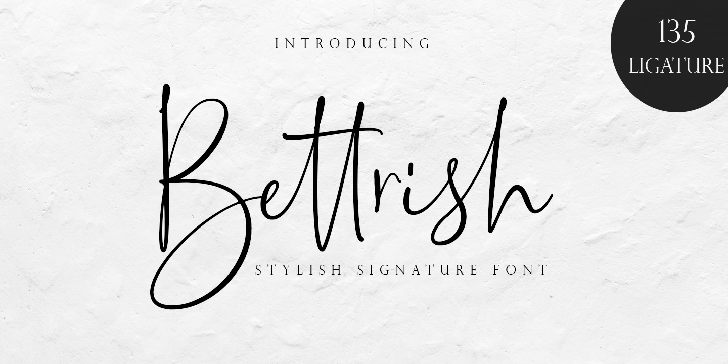 Beispiel einer Bettrish Regular-Schriftart